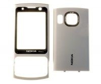 originální přední kryt + kryt baterie Nokia 6700s raw aluminium