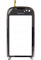 originální sklíčko LCD + dotyková plocha Nokia C7 aubergine