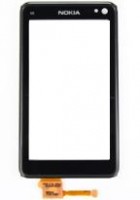 originální sklíčko LCD + dotyková plocha Nokia N8 dark grey SWAP