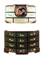 originální klávesnice Nokia N80 horní + spodní platina silver