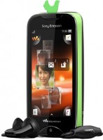 Sony Ericsson Mix Walkman WT13i green bird on black