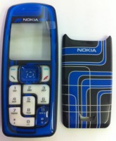 originální přední kryt + kryt baterie + klávesnice Nokia 3100 blue black