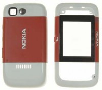 originální přední kryt + kryt baterie Nokia 5200 light red