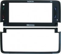 originální rámeček LCD + klávesnice Nokia E90 coffee