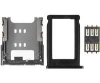 originální držák SIM - tray + konektor SIM karty Apple iPhone 3GS black