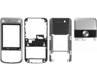 originální přední kryt + střední rám + kryt antény Sony Ericsson W760i silver SWAP