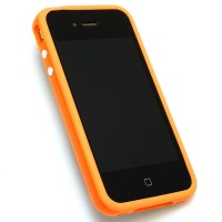 neoriginální bumper iPhone 4 oranžový LCSAPIP4GUOR