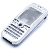 originální přední kryt + střední rám + kryt baterie + klávesnice Sony Ericsson K500i silver