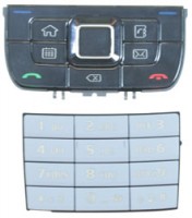 originální klávesnice Nokia E66 spodní + vrchní white steel