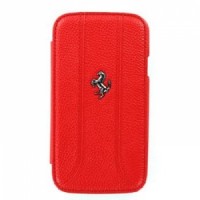 Ferrari pouzdro FF-Collection Book Flip red FEFFFLBKS4RE pro Samsung i9505 Galaxy S4