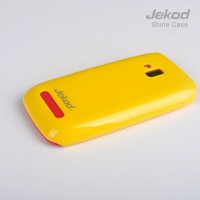 Jekod zadní kryt Nokia Lumia 610 žlutá Shine + ochr.folie