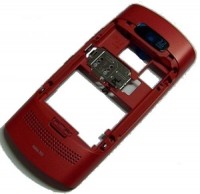 originální střední rám Nokia Asha 303 red