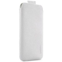 Belkin pouzdro Pocket Case PU Leder white pro Apple iPhone 5, 5S, SE