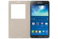 originální pouzdro Samsung EF-CN900BU S-View beige pro Samsung N9005 Galaxy Note 3