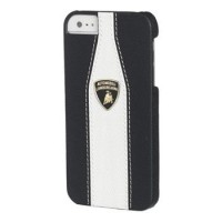 Automobili Lamborghini zadní kryt Cover Diablo Black White pro Apple iPhone 5, 5S