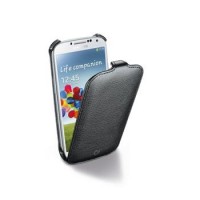 CellularLine pouzdro FLAP kožené černé pro Samsung i9505 Galaxy S4