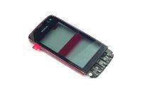 originální sklíčko LCD + dotyková plocha + přední kryt Nokia Asha 311 red