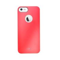 PURO zadní kryt Soft red pro Apple iPhone 5, 5S, SE + ochranná folie