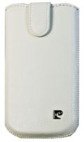 Pierre Cardin pouzdro SLIM pro Samsung i9300 S III bílé vertikální kožené