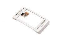 originální sklíčko LCD + dotyková plocha + přední kryt Sony Ericsson X8 white SWAP