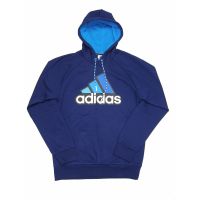 Adidas mikina pánská Ess Logo Hood 2 - modrá vel. XL
