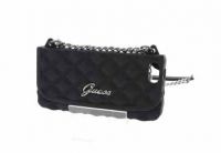 Guess pouzdro Quilted Clutch Sillikon Black pro Apple iPhone 5/5S/SE