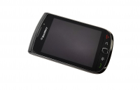 originální LCD displej + sklíčko LCD + přední kryt BlackBerry 9800 Torch black SWAP