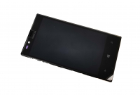 LCD displej + sklíčko LCD + dotyková plocha + přední kryt Nokia Lumia 720 black