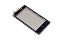 sklíčko LCD + dotyková plocha + přední kryt Nokia Lumia 820 black