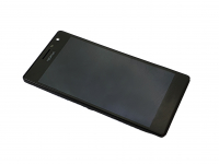 LCD displej + sklíčko LCD + dotyková plocha + přední kryt Nokia Lumia 730, 735 černá