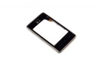 originální sklíčko LCD + dotyková plocha + přední kryt LG T375 black SWAP