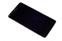 LCD display + sklíčko LCD + dotyková plocha + přední kryt Microsoft Lumia 640 black