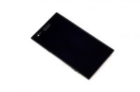 LCD displej + sklíčko LCD + dotyková plocha + přední kryt Sony LT22i Xperia P black