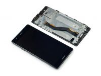 LCD displej + sklíčko LCD + dotyková plocha + přední kryt Huawei P9 Plus black