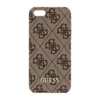 Guess pouzdro 4G Uptow Hard Case Brown pro Apple iPhone 5, 5S, SE