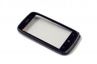 originální sklíčko LCD + dotyková plocha + přední kryt Nokia Lumia 610 black SWAP