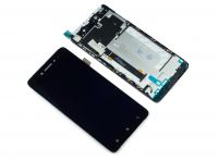 originální LCD displej + sklíčko LCD + dotyková plocha + přední kryt Lenovo S90 black