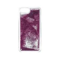 Guess pouzdro Liquid Glitter Triangle Hard pink pro Apple iPhone 5, 5S, SE
