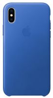 originální pouzdro Apple Leather Case pro Apple iPhone X/XS blue