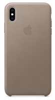 originální pouzdro Apple Leather Case (MRWR2ZM/A) pro Apple iPhone XS MAX taupe