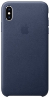 originální pouzdro Apple Leather Case (MRWU2ZM/A) pro Apple iPhone XS MAX midnight blue