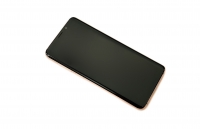 originální LCD displej + sklíčko LCD + dotyková plocha + střední rám Samsung G965F Galaxy S9 Plus gold