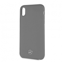 Mercedes pouzdro Silicon/Fiber Case Lining Grey pro iPhone XR