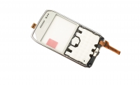 originální sklíčko LCD + dotyková plocha + přední kryt Nokia E6-00 silver