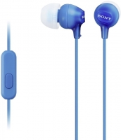 originální headset Sony MDR-EX15AP blue