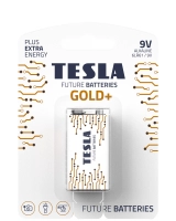 baterie alkalická Tesla Gold Plus 6LR61 9V (blistr 1ks)