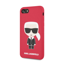 Karl Lagerfeld pouzdro Full Body Silikonové red pro iPhone 7, iPhone 8, iPhone SE (2020), SE (2022) 5G