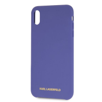 Karl Lagerfeld pouzdro Gold Logo Silicone Case violet pro iPhone XR