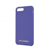 Karl Lagerfeld pouzdro Gold Logo Silicone Case violet pro iPhone 7, iPhone 8 Plus