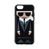 Karl Lagerfeld pouzdro Karl and Choupette TPU Case Black pro iPhone 6/6S